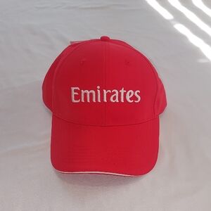 Red Emirates Baseball Cap.Fly Better .